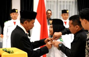 Bupati Kukuhkan Paskibraka Barito Utara 2023