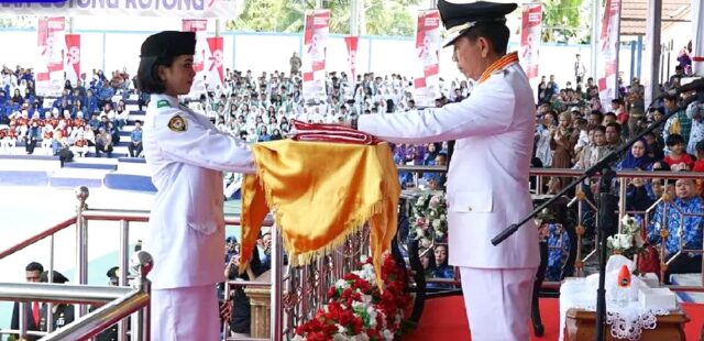 Bupati Barito Utara Pimpin Upacara Peringatan HUT ke 78 RI Tingkat Kabupaten