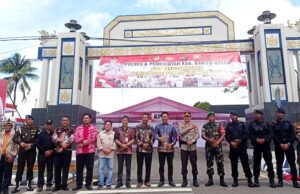 Bupati Barito Utara Saksikan Simulasi Sispamkota Polres Barito Utara
