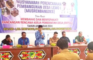 Desa Lemo I Gelar Musrenbangdes Penetapan RKP Tahun 2024