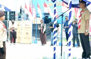 Bupati Barito Utara Jadi Pembina Upacara Gabungan dan Pembukaan Kemah Bakti Guru 2023