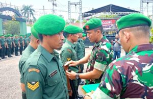 53 Personil Kodim 1013 Muara Teweh Naik Pangkat