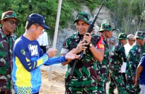 Pj Bupati Barito Utara Latihan Menembak Bersama Unsur FKPD