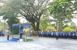 Tingkatkan Etos Kerja, Pemkab Barito Utara Rutin Gelar Apel Gabungan