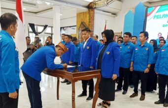 Pj Bupati Barito Utara Hadiri Pelantikan DPD KNPI Periode 2023-2026