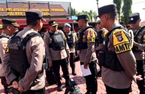 Polres Barito Utara Gelar Apel Kesiapan Pengamanan TPS Menjelang Pemilu 2024