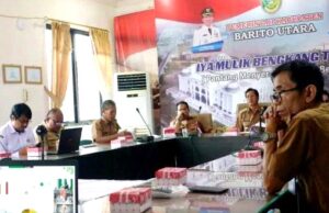 Pj Bupati Barito Utara Ikuti Vicon Rakor Pengendalian Inflasi