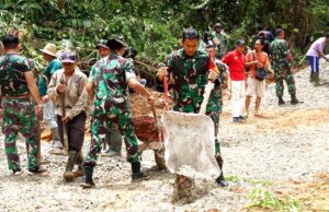 Dansatgas TMMD ke 119 Turun Langsung Kelapangan Bantu Pekerjaan