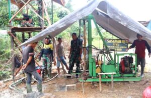 Bantu Warga Atasi Masalah Sulit Air, Kodim 1013 Muara Teweh Bangun Sumur Bor