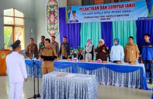Pj Bupati Barito Utara Lantik dan Ambil Sumpah Janji Pj Kepala Desa Muara Wakat