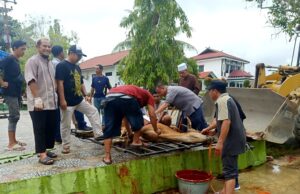 Dinas PUPR Barito Utara Bagikan Sembilan Ekor Daging Hewan Kurban