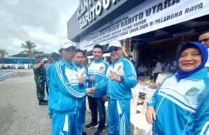 Ketum PBVSI Barito Utara Hadiri Pelepasan Dua Tim Volly Ikuti Selekda Pra Popnas