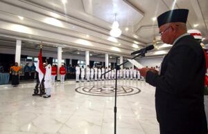 Anggota Paskibraka Barito Utara Ikrar Bersama