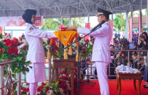 Pj Bupati Pimpin Upacara Peringatan HUT ke 79 RI Tingkat Kabupaten Barito Utara