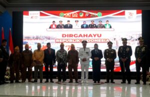 Pemkab Barito Utara Ikuti Live Streaming Upacara Detik-Detik Proklamasi Sekaligus Adakan Resepsi Kenegaraan