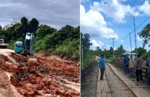 Dinas PUPR Tangani Titik Jalan Rusak di KM 34 Menuju Desa Jamut, Dukung Pembangunan Jembatan Baru