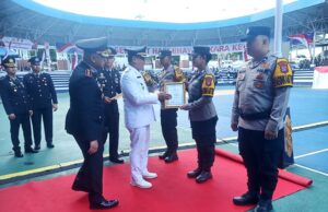 Polres Barito Utara Peringati Hari Bhayangkara ke-79, Pj Bupati Sampaikan Amanat Kapolda Kalteng