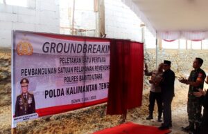 Polres Barito Utara Bangun SPPG di Asrama Polisi, Kapolres Letakkan Batu Pertama