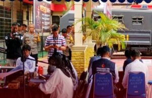 KPU Simulasi Pengamanan TPS dan Pemungutan Suara untuk PSU MK di Barito Utara