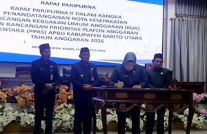DPRD dan Pemkab Barito Utara Teken Nota Kesepakatan KUA-PPAS APBD 2026