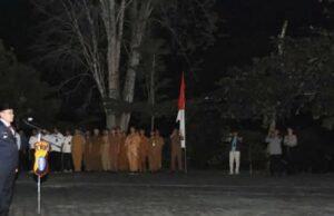 Pemkab Barito Utara Laksanakan Apel Kehormatan dan Renungan Suci