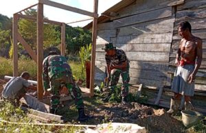 Satgas TMMD ke 126 Kodim 1013 Muara Teweh Bangun MCK di Desa Jamut, Wujud Nyata Gotong Royong TNI dan Rakyat