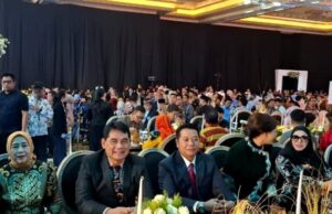 Bupati dan Wakil Bupati Barito Utara Hadiri Resepsi Pernikahan Putra Gubernur Kalteng