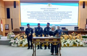 Bupati Barito Utara Sampaikan Pendapat Akhir atas Raperda APBD 2026 pada Rapat Paripurna IV
