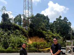 Anggota DPRD Barito Utara Tinjau Lokasi Tower Telkomsel di Desa Sikui, Area Dipasangi Garis Pembatas