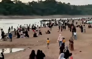 Kepala Disbudparpora Barito Utara Himbau Keselamatan di Wisata Dadakan Pantai Sungai Barito