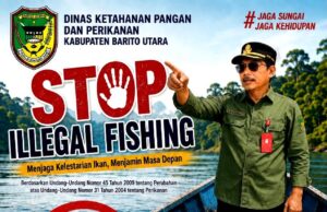 DKPP Barito Utara Ajak Masyarakat Hentikan Illegal Fishing Guna Melindungi Bibit Ikan